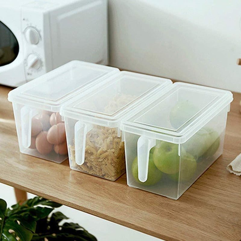Caja Organizadora Para Refrigerador Con Tapa Y Mango - Cukin
