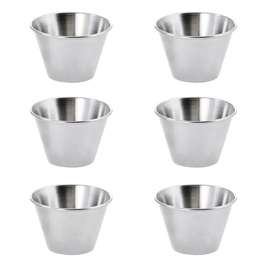 Pocillo Salsero Acero Inoxidable 120ml X6 Unidades - Cukin