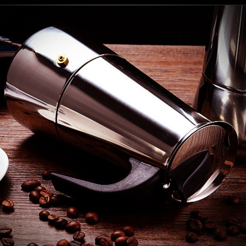 Cafetera Italiana 450ml Espresso 9 Tazas Acero Inoxidable