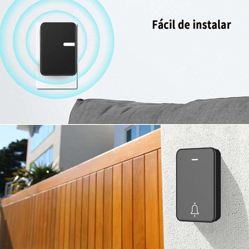 Timbre Inalambrico Exterior Portatil Autoalimentado Norplat