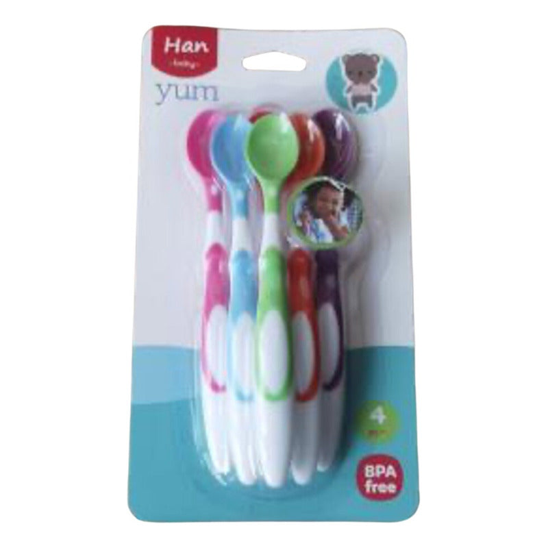 Pack 6 Cucharas Punta Blanda Para Bebes Bpa Free - Norplat
