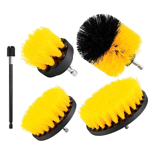 Set 4 Cepillos Limpieza Con Taladro Auto Hogar Tapiz Norplat