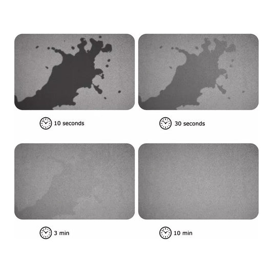 Alfombra Piso Baño Diatomita Secado Ultra Rápido - Norplat Gris Oscuro Lisa