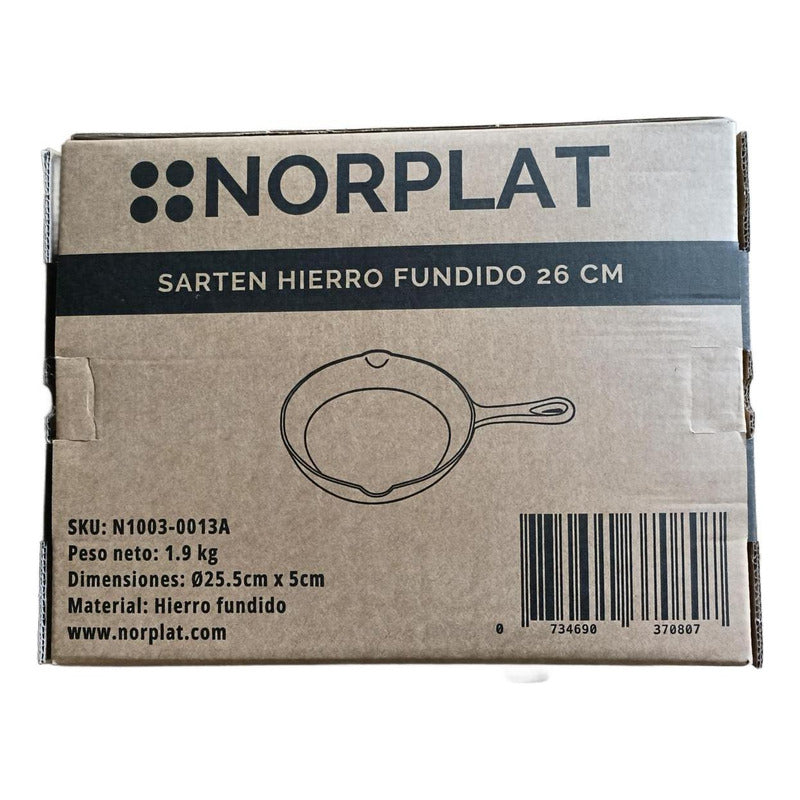 Sarten Hierro Fundido 25.5 Cm Fierro - Norplat