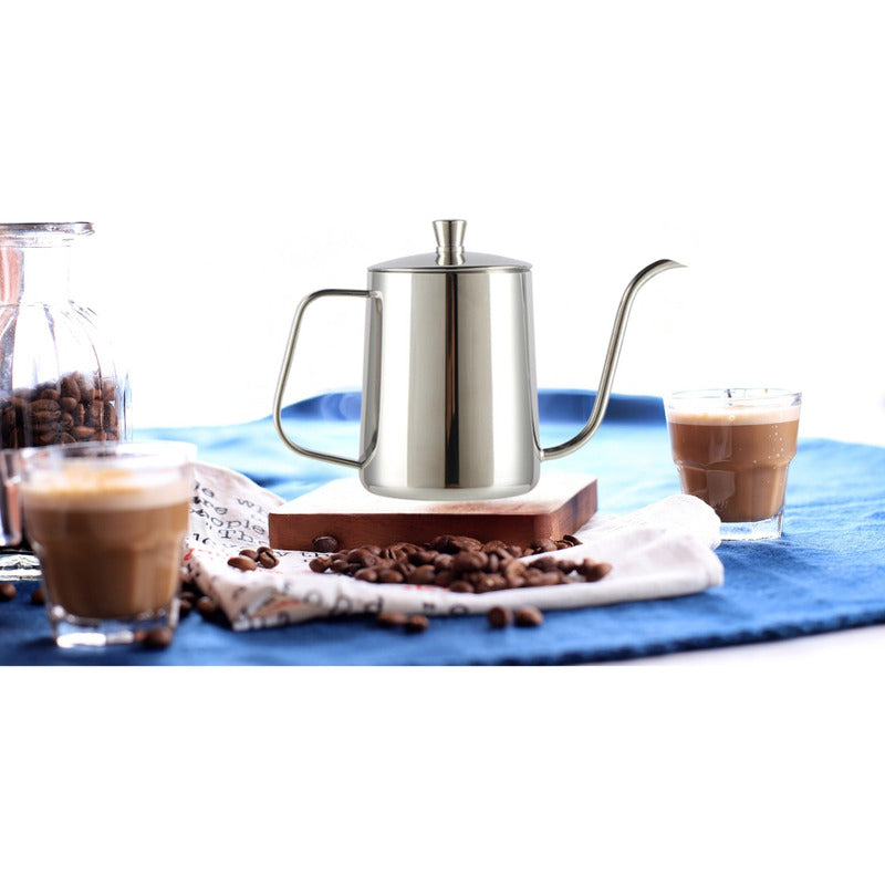 Tetera Cuello Cisne Negra 350 Ml Café Te De Acero Inoxidable