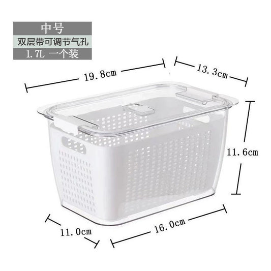 Caja Organizadora Con Cesta Refrigerador Despensa 1.7 Lt