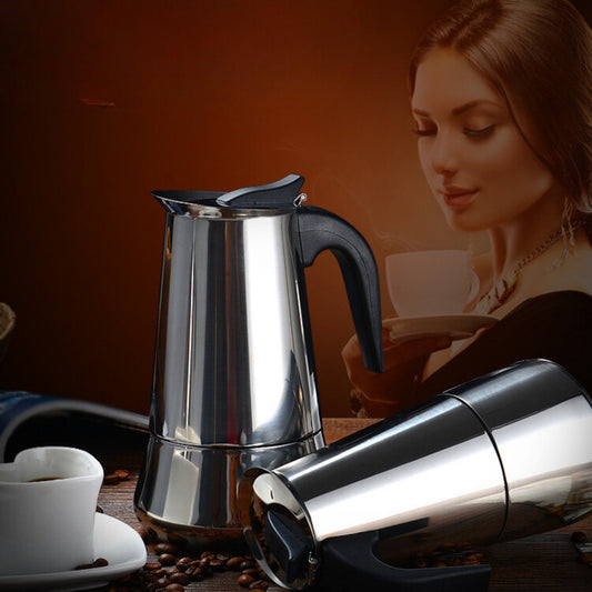 Cafetera Italiana 450ml Espresso 9 Tazas Acero Inoxidable