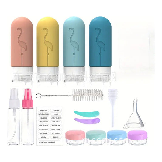 Set De Viaje Botellas Plásticas Dispensadoras 17 Pcs Norplat