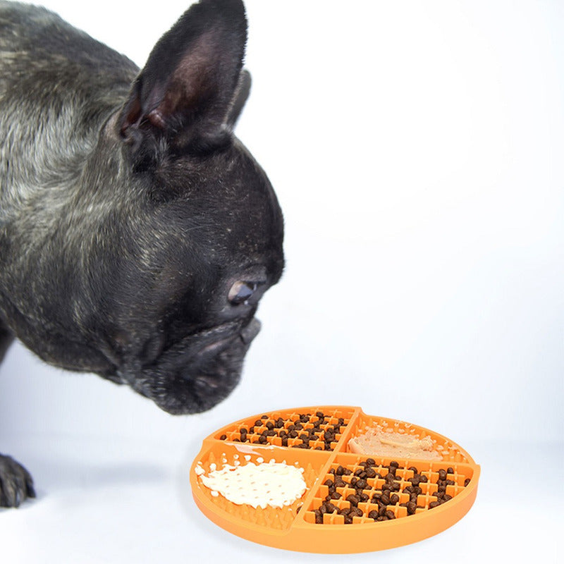 Plato Anti Ansiedad Come Lento Para Perro Mascota - Celeste