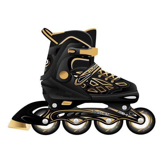 Patines En Linea Rollers Ajustables Adolescentes Adultos  L 6.5 Cm Amarillo