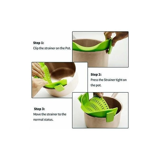 Colador De Clip Fácil Silicona Para Ollas Y Sartenes - Cukin