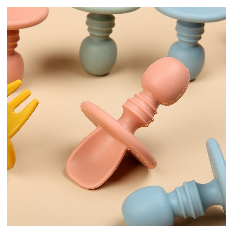 Cubiertos Para Bebe Silicona Aprendizaje 8.5cm - Norplat