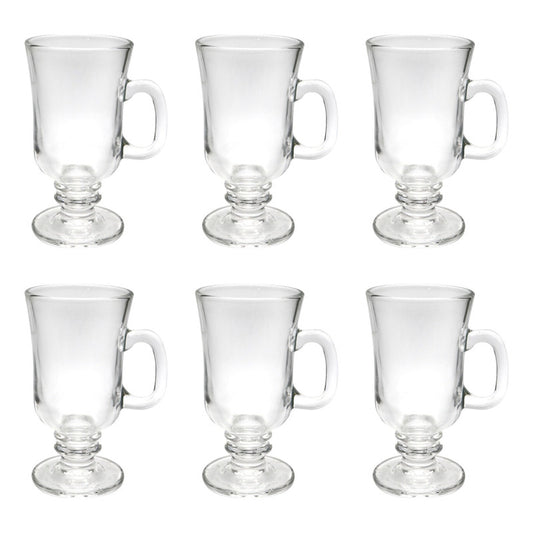 Set 6 Tazas Para Capuchino Café Té Vidrio 250ml Cappuccino