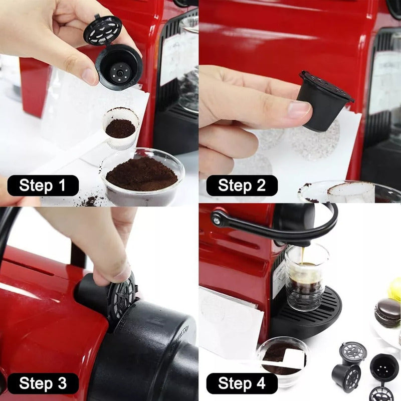 6 Capsulas Cafe Reutilizable Para Cafetera Nespresso Norplat