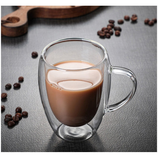 Tazon Café Leche Te Doble Pared 450ml Frio Caliente - Cukin Transparente Dv450
