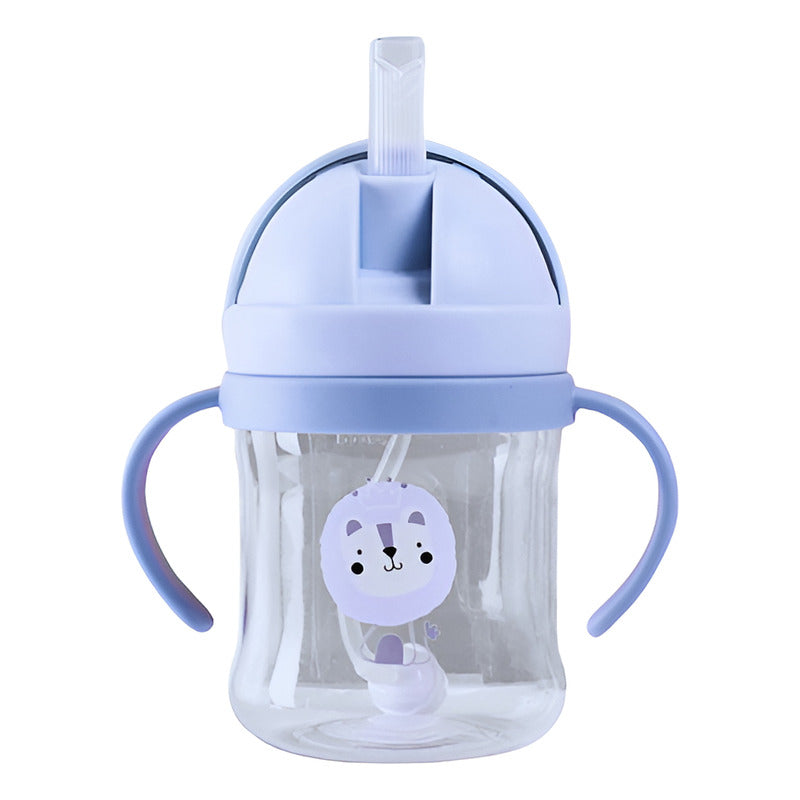 Vaso Antiderrame Norplat Para Bebe Con Bombilla 250ml 360° Celeste León
