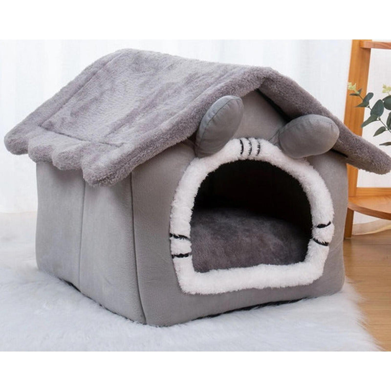 Cama Casa Iglu Felpa Suave Invierno Gatos Perros L - Norplat