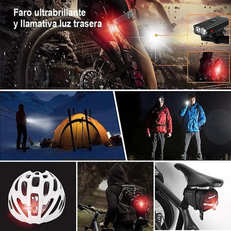 Luces Delanteras Y Traseras Para Lluvia Bicicleta - Norplat