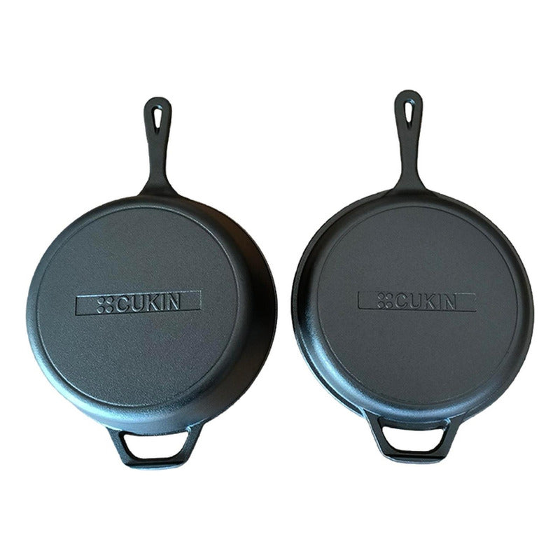Dutch Oven Ø26cm 2 Sartenes Hierro Fundido + 2 Grip - Cukin