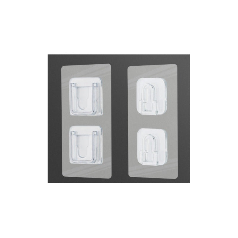 Ganchos De Pared 6x12 Dobles Adhesivos Doble Cara 10 Pares Transparente