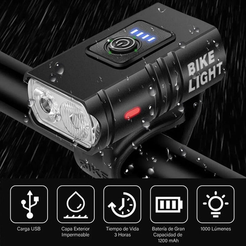 Luces Delanteras Y Traseras Para Lluvia Bicicleta - Norplat