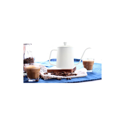 Tetera Cuello Cisne Norplat 350 Ml Café Te De Acero Inoxidable - Color Blanco