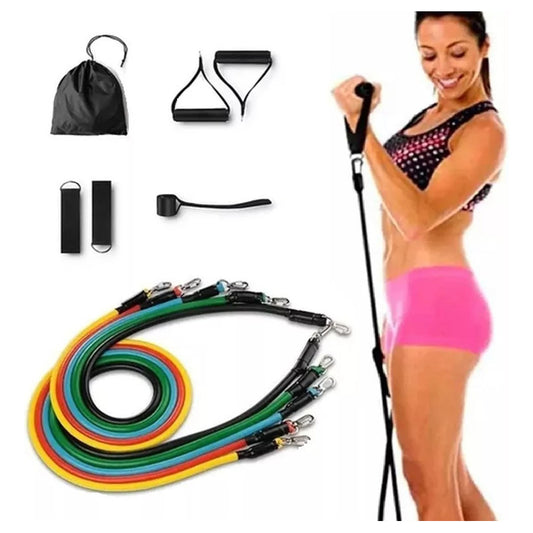 Set Bandas Elásticas Resistencia Para Ejercicios 11 Piezas