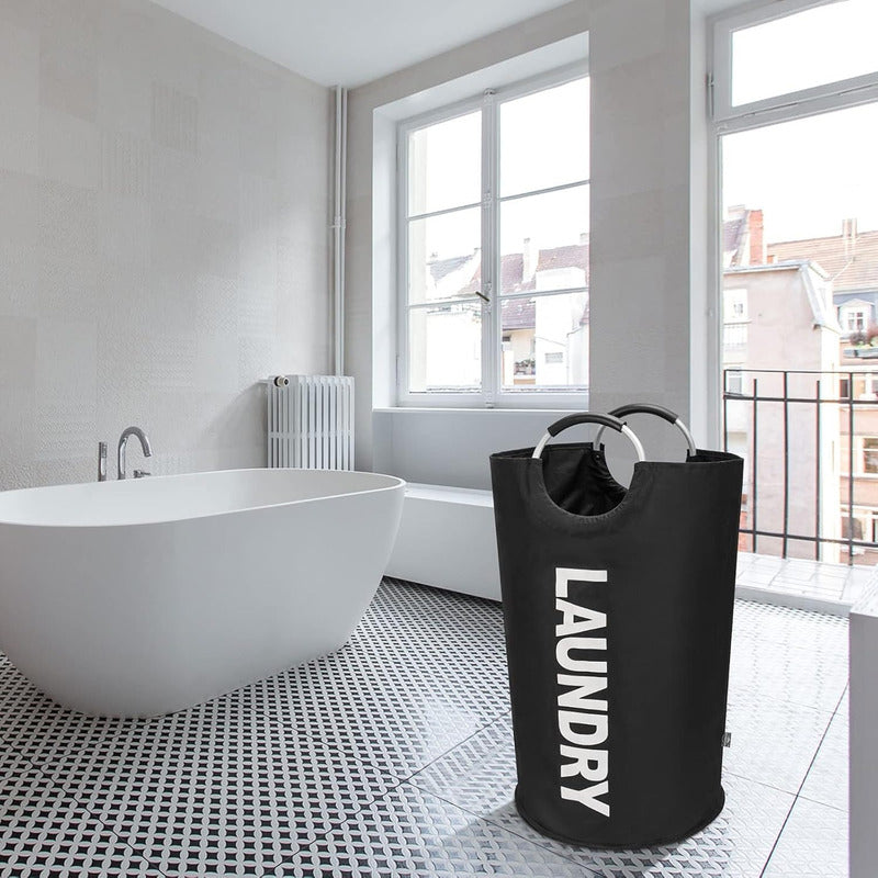 Bolsa Cesto Plegable Para Ropa Sucia Negro