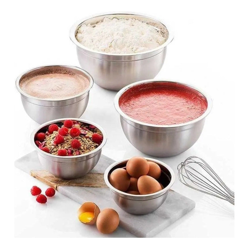 Bowl Acero Inoxidable 22cm Reposteria Cocina 2500ml Norplat