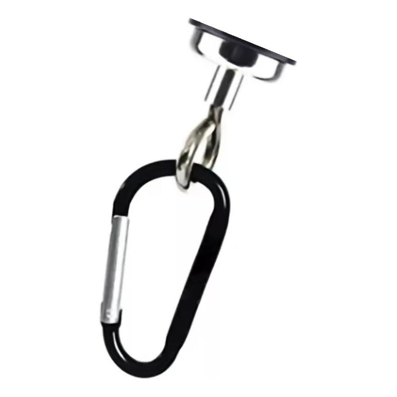 Ganchos Magnéticos Para 40 Kg Con Imán Neodimio Y Mosquetón