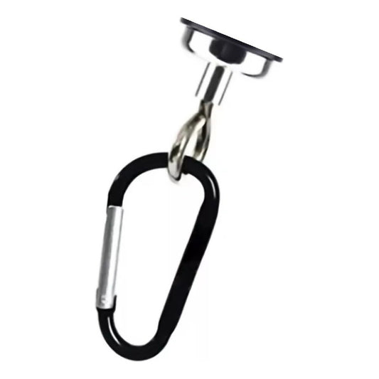 Ganchos Magnéticos Para 40 Kg Con Imán Neodimio Y Mosquetón