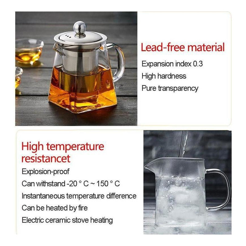 Tetera Para Preparar Te Para Infusiones De Vidrio - Norplat