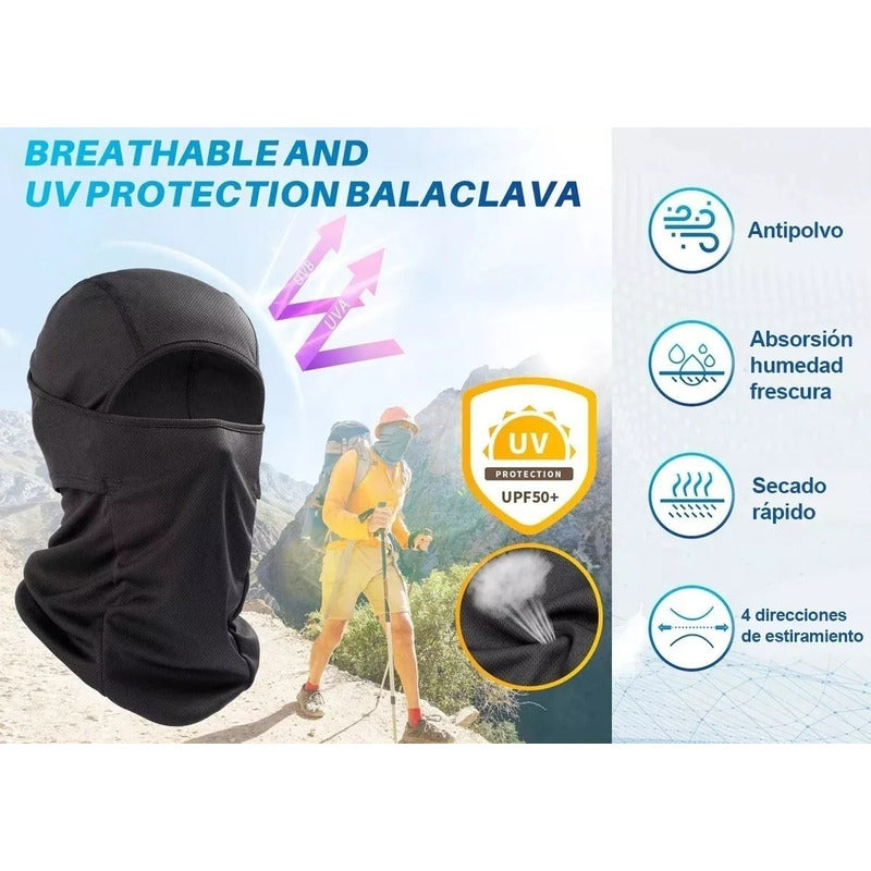 Balaclava Microfibra Airsoft Moto Bici Pasamontaña Gorro Uv