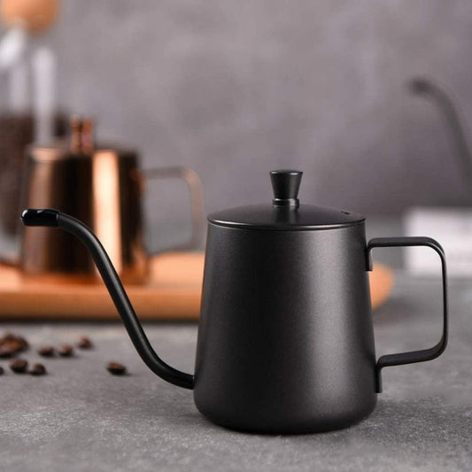 Tetera Cuello Cisne Negra 350 Ml Café Te De Acero Inoxidable