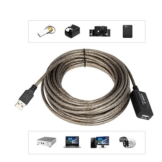 Extension Cable Usb A Usb 10m Blindado Sin Perdida - Norplat