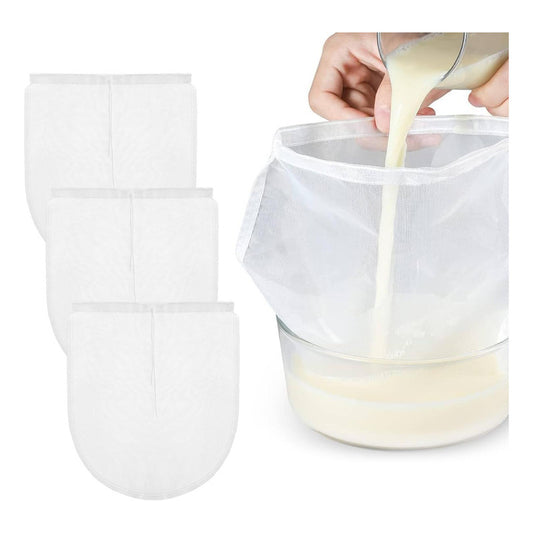 Set 3 Bolsas Para Filtrar Leche Vegetal Malla Fina - Norplat