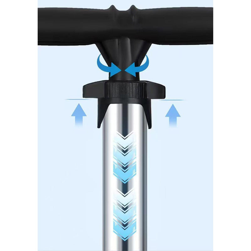 Bombin Bicicleta Pro Inflador Balon Medidor Presion Norplat