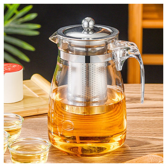 Set Tetera Té Acero Vintage Vidrio 500 Ml Premium - Cukin