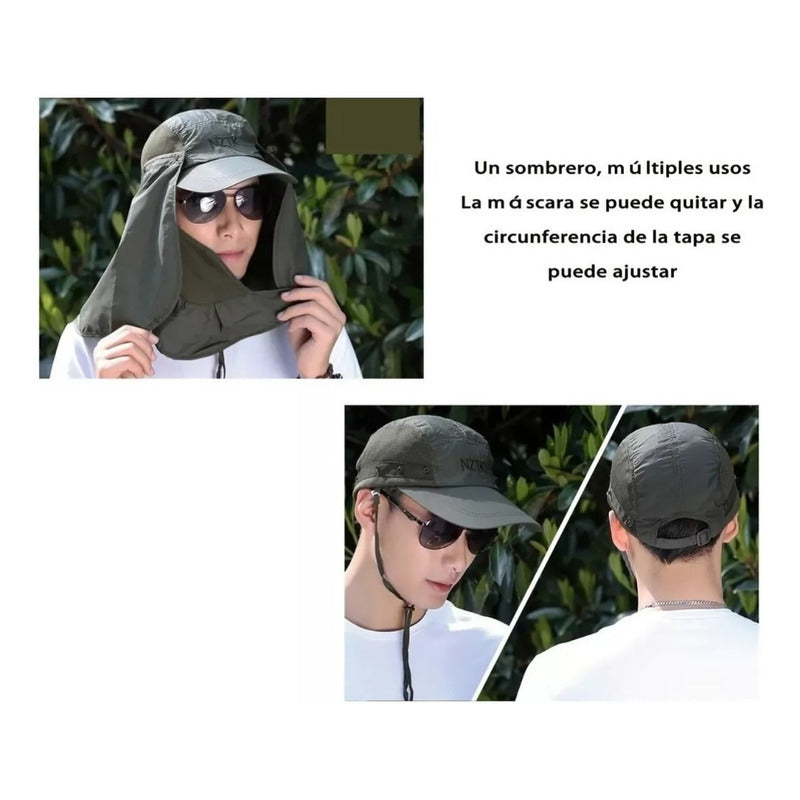 Sombrero Para El Sol Con Proteccion Uv Para Cuello Y Cara