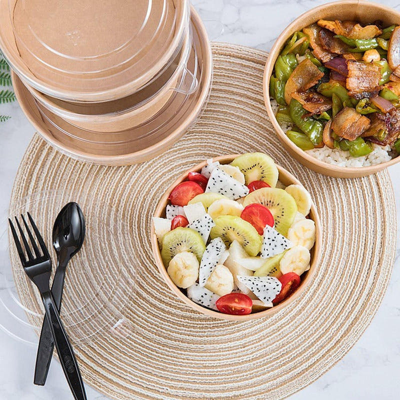 Pack 20 Bowl Kraft Ensalada - Polipapel 1000 Cc - Norplat