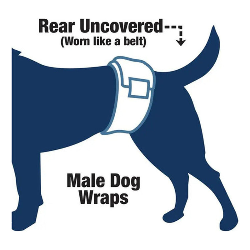 24 Pañales Perros Macho Pañal Para Gato - Norplat Blanco L