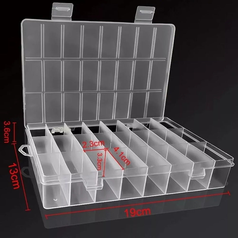 Caja Organizadora Plástica Multipropósito Con Compartimentos