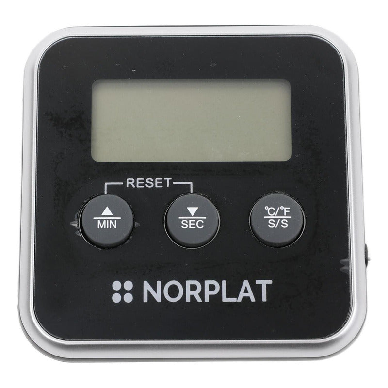 Termómetro Timer Digital Carne Cocina Parrilla Horno Norplat