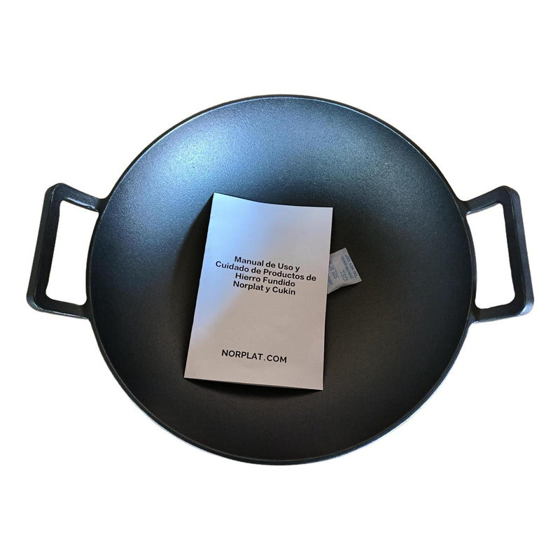 Wok Hierro Fundido 36 X 10 Cm Redondo - Norplat