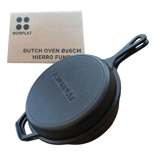 Cacerola + Sartén Norplat De Hierro Fundido Dutch Oven Ø26cm