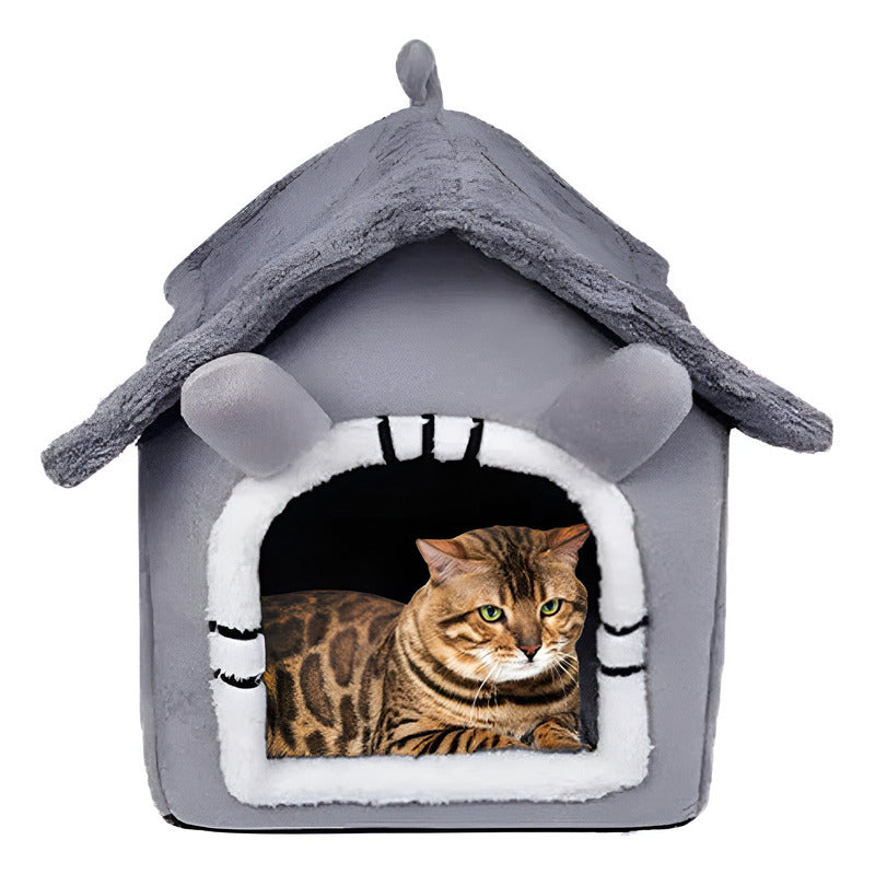Cama Casa Iglu Felpa Suave Invierno Gatos Perros L - Norplat