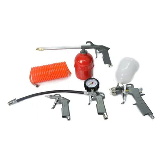 Kit Pistola Inflador Compresor 5 Piezas Neumáticas - Norplat