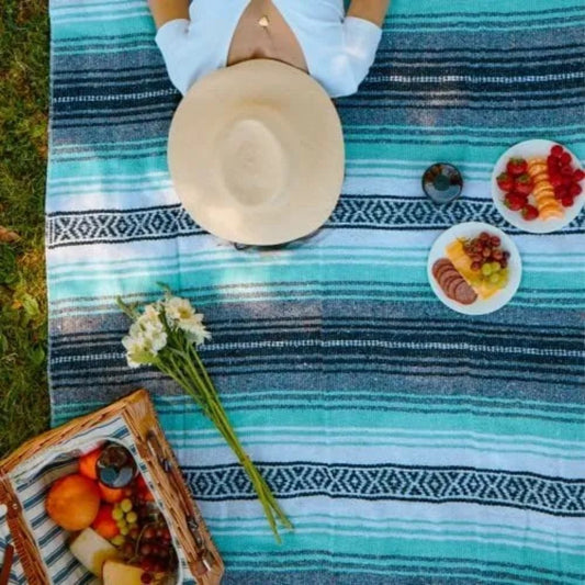 Mantas Mexicanas Hechas A Mano, Manta De Sarape Tejida A Man