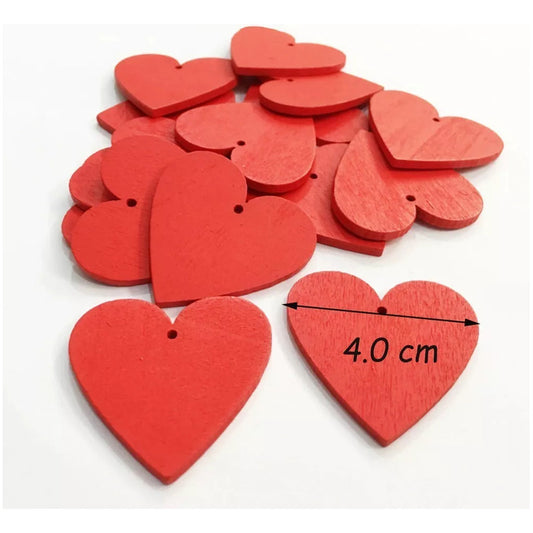 10 Piezas Corazones De Madera Adornos Navideños - Norplat