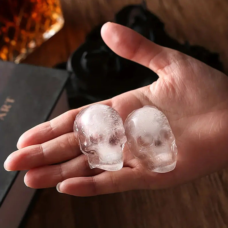 Cubetera Calavera Craneo Molde De Silicona 4 Hielos - Cukin